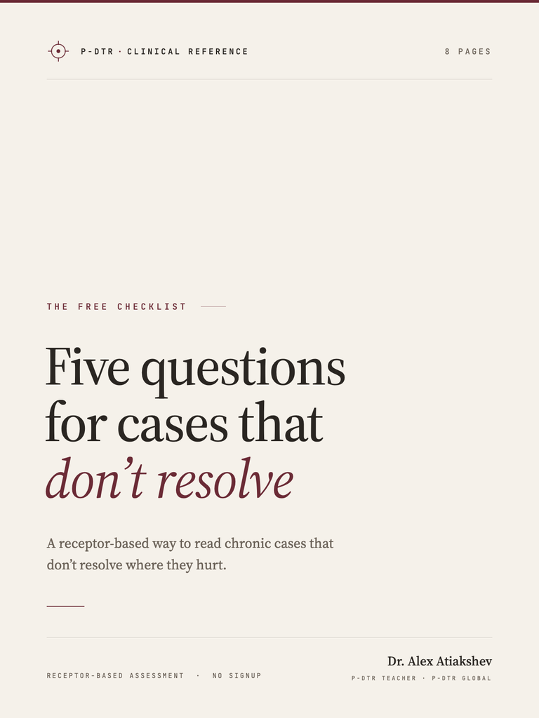 The 5-question checklist - receptor-based assessment, 8-page PDF