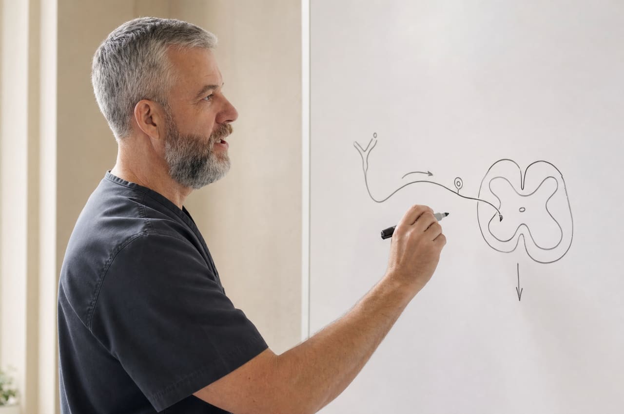Working through receptor-based reasoning at a whiteboard